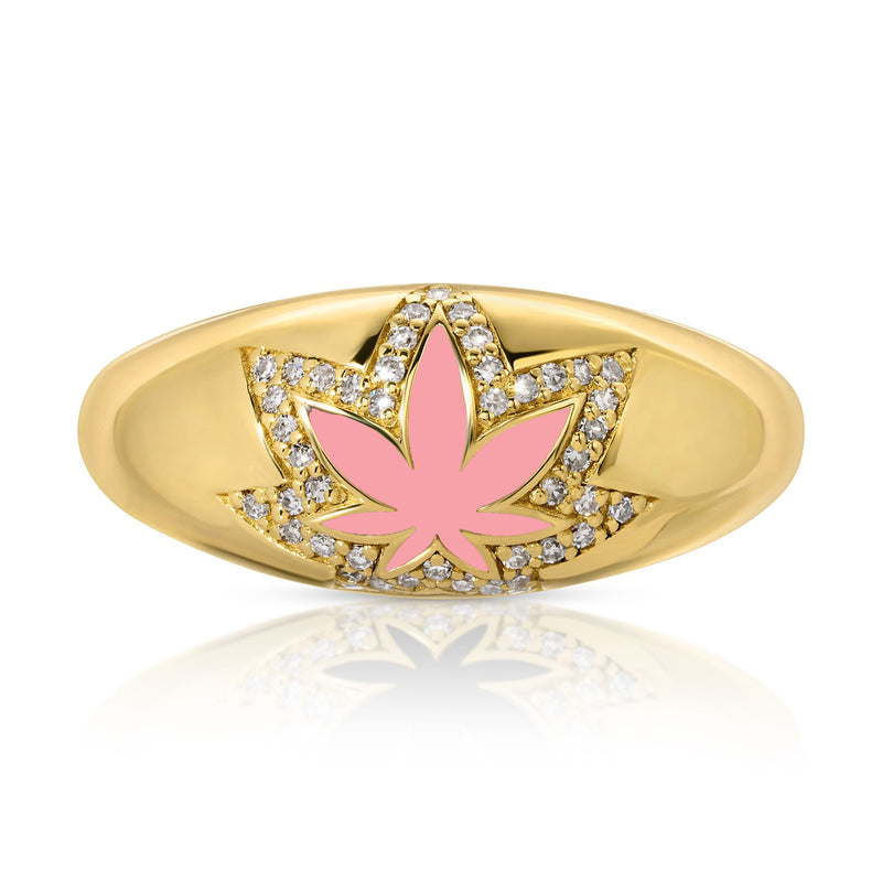 Julie 14k Diamonds Gold Leaf Ring