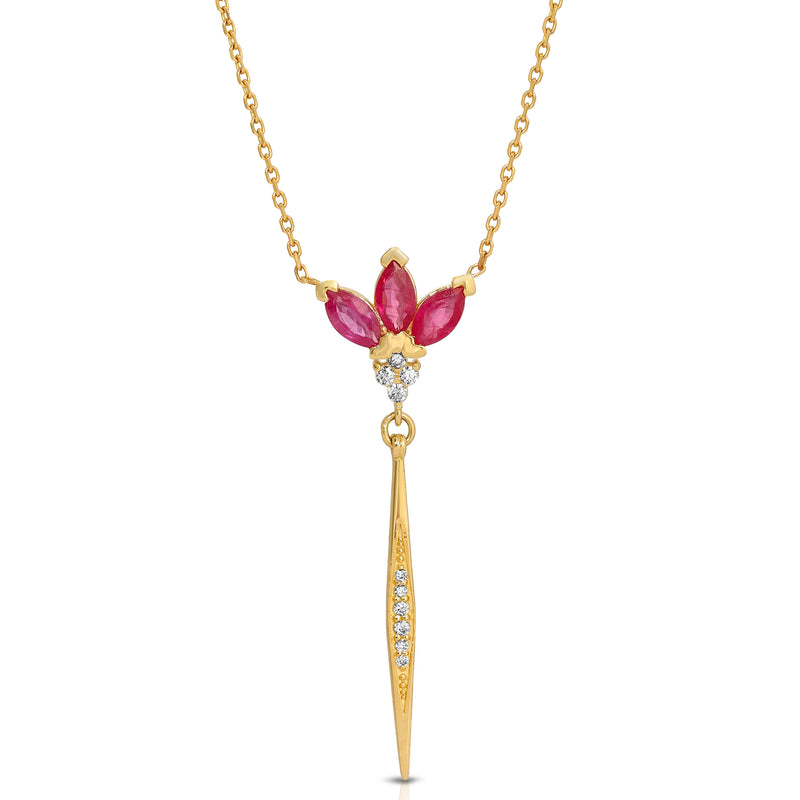 Loraine 18k Marquis Spike Necklace
