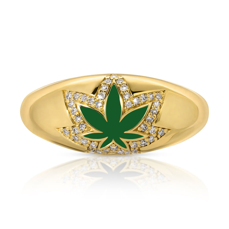 Francesca 14k Gold Leaf Ring