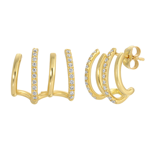 Mimi Diamonds 14k Claws Earrings