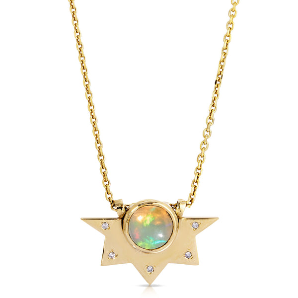 Collier pendentif opale en or 18 carats