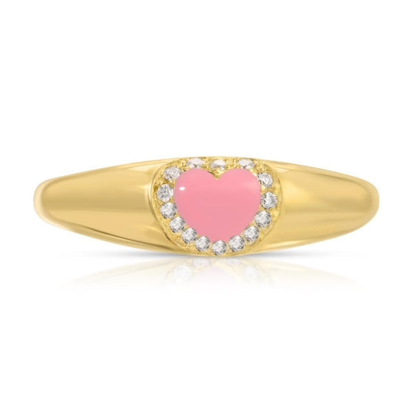 Samantha 14k Pink Heart Ring